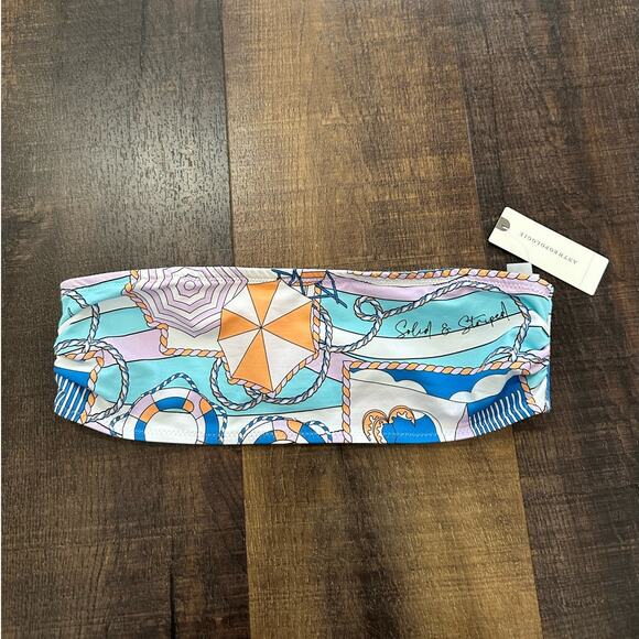 NWT Anthropologie Solid & Striped Arden Bandeau Bikini Top Size Small - Picture 2 of 9